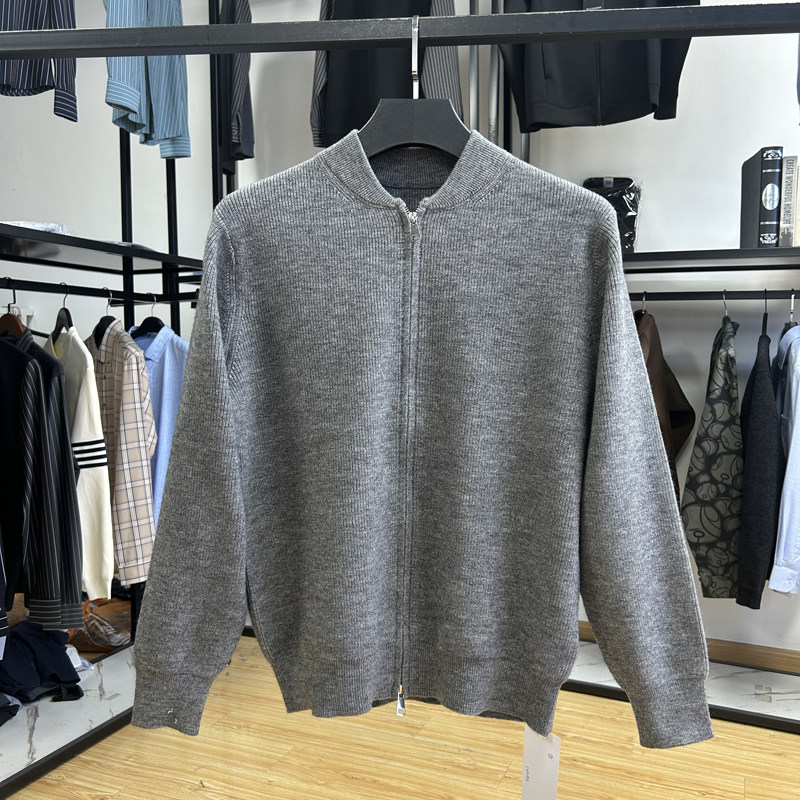 简约休闲纯色百搭拉链棒球领针织开衫秋冬季细腻亲肤时尚外套毛衫,淘宝优惠券,粉丝福利购,淘宝优惠卷