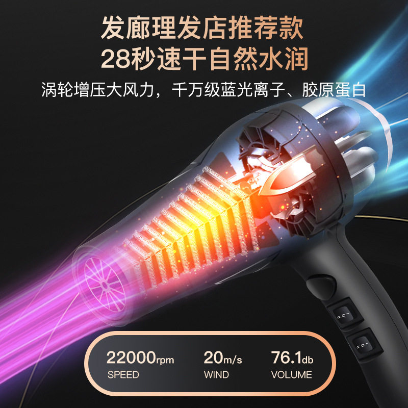 高端发廊专用3.5米线长2400W瓦大风力电吹风机三分钟速干恒温风筒,淘宝优惠券,粉丝福利购,淘宝优惠卷