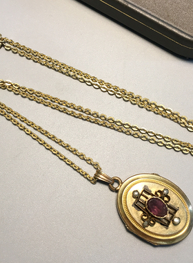 德国包金镶嵌天然野生挂件相片盒