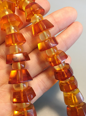 欧洲德国天然琥珀项链古董首饰