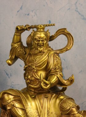 纯铜王灵官灵官神像摆件护法神将雷公火神太乙雷声应化天尊