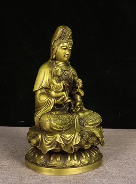 观世音菩萨站像精工佳节仿古铜器
