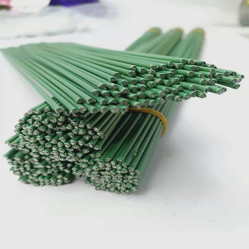 2号玫瑰花花杆手工花束diy材料自己制作丝网花仿真花绿铁丝纸铁丝 - 图1