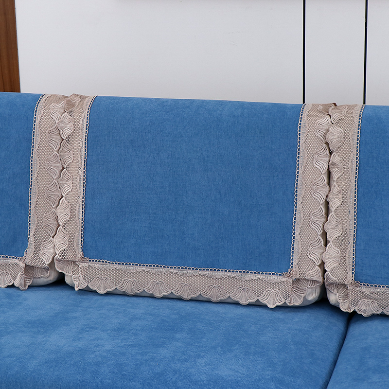 防滑简约沙发盖布扶手巾方形靠背巾欧式雪尼尔四季通用全包坐垫套