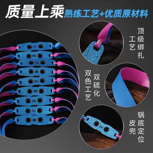 蓝粉耐磨扁皮筋组2012锥度弹力专用升级加强耐磨耐拉加厚皮筋 - 图2