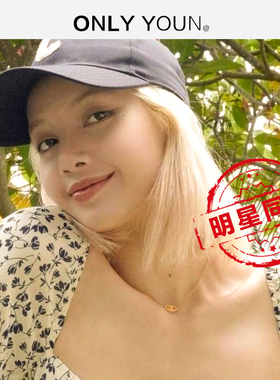 铜镀18K金猪鼻子项链女