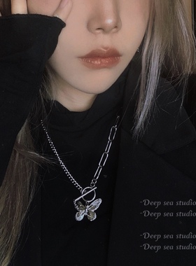 潜入深海小众设计极简女锁骨链