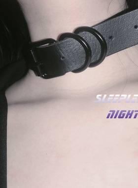 肉食暴徒暗黑皮革哥特项圈锁骨链