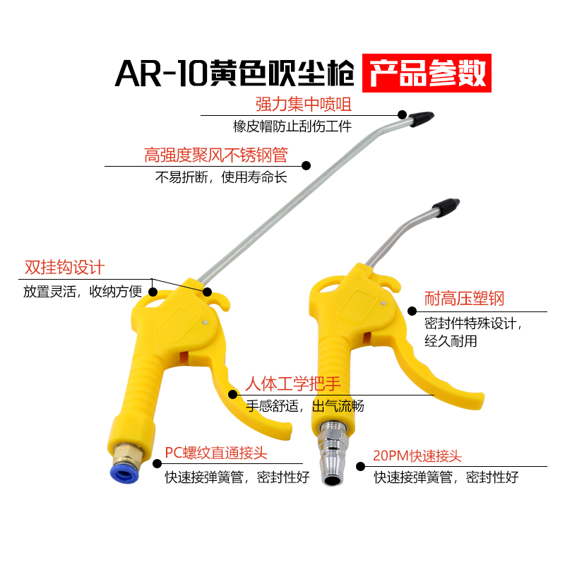 气动高压尘吹抢吹风枪吹尘枪喷气枪除尘枪风枪货车吹气工具气压枪 - 图0