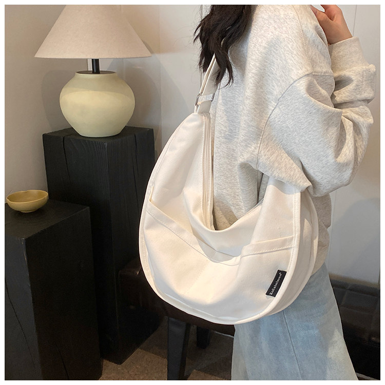 Linglan three-color optional large-capacity canvas dumpling bag