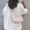 Linglan six-color simple and fashionable canvas cross-body dumpling bag