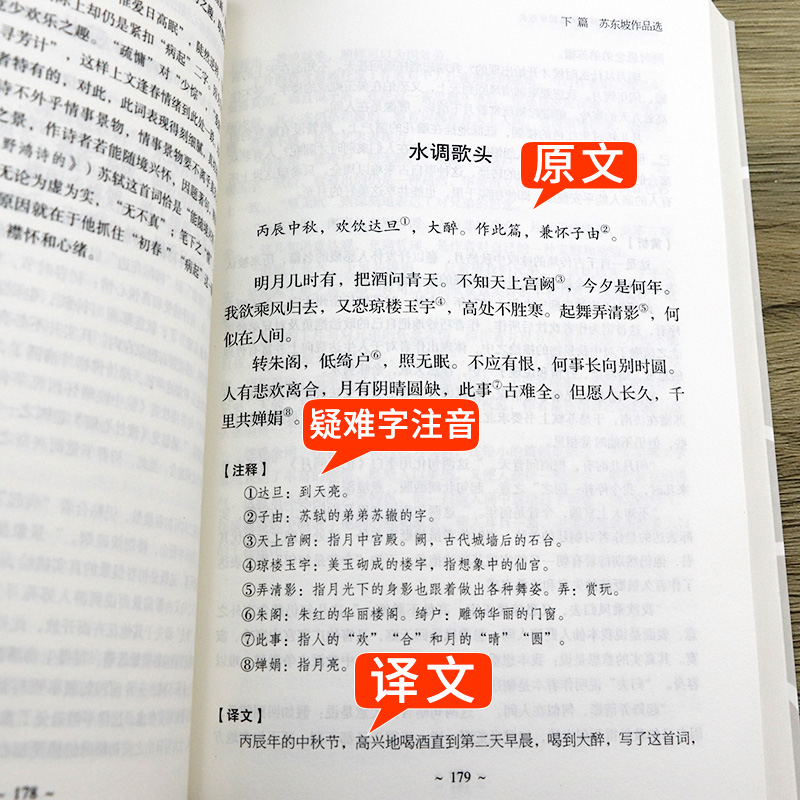 苏东坡集译文赏析文白对照苏轼词集文集词传诗词全集诗文词选译十讲合注古诗词全集赏析苏东坡志林书新传唐宋八大家散文鉴赏书籍 - 图2