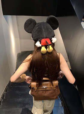 上迪港迪米老鼠拍照写真帽子穿搭
