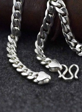 文泽项链足银链子纯银