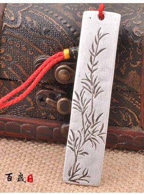 丽江竹子手工银吊坠