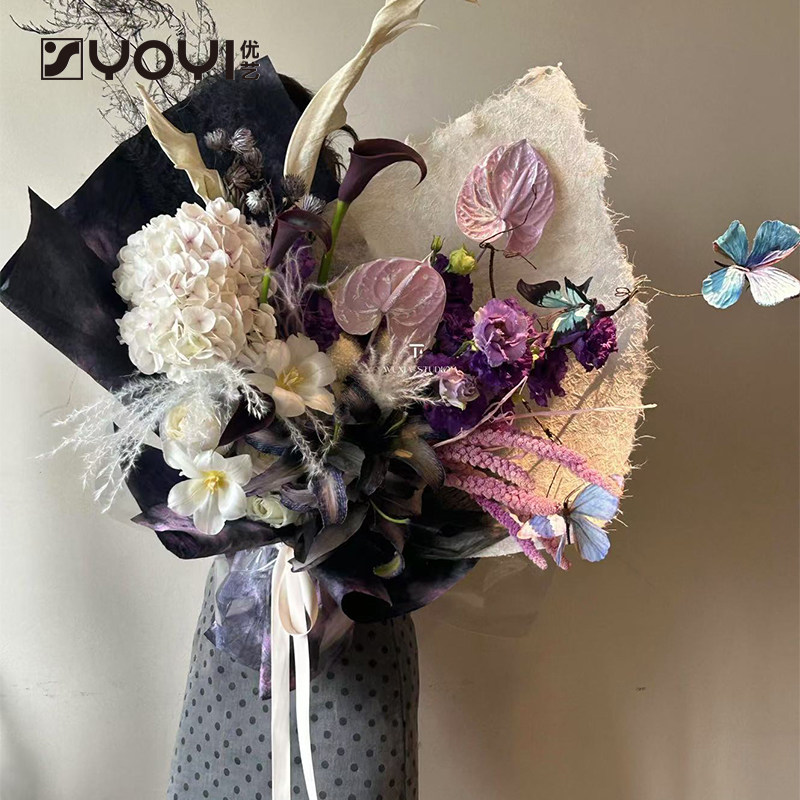 优艺仿真蝴蝶枯枝蝴蝶立体晕染干花装饰插花配饰花艺摄影道具蝴蝶,淘宝优惠券,粉丝福利购,淘宝优惠卷