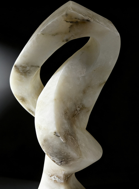 法式中古艺术大理石雕塑现代抽象云石家居高级玄关桌面软装饰摆件