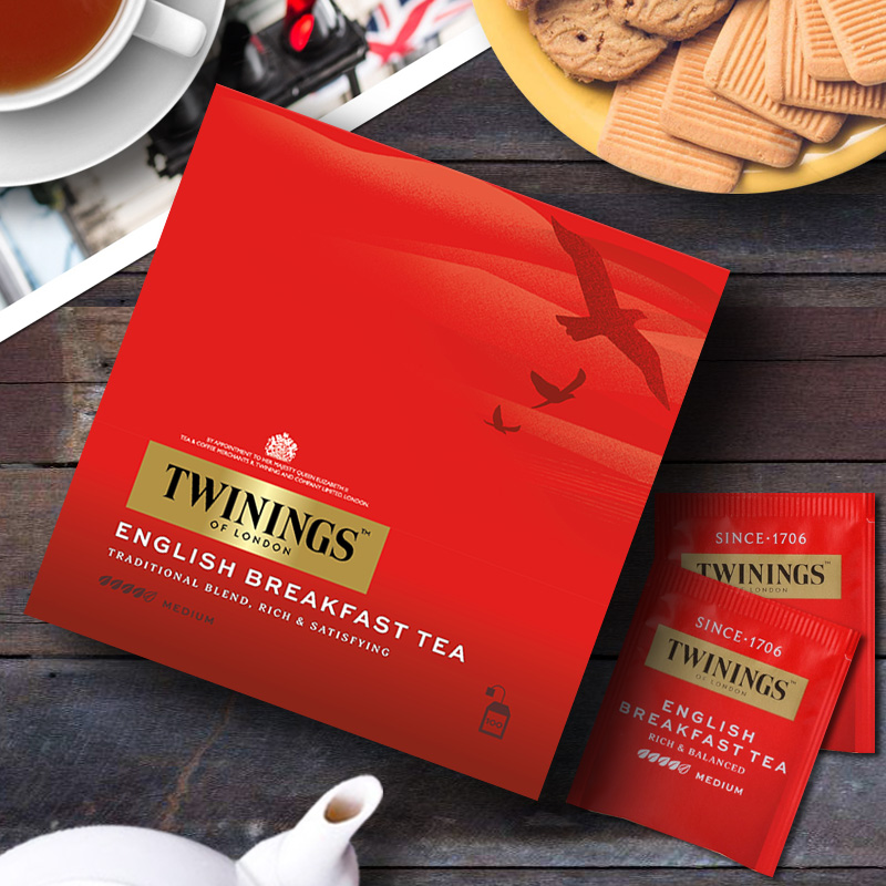 TWININGS川宁英式早餐红茶100片酒店餐饮袋泡茶叶包临期捡漏可选 - 图2