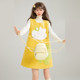Kelly euro-flavored lemon yellow velvet woolen vest dress