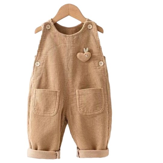 2025儿童灯芯绒裤连体裤婴幼儿小童0-5岁休闲裤秋冬可爱背带裤