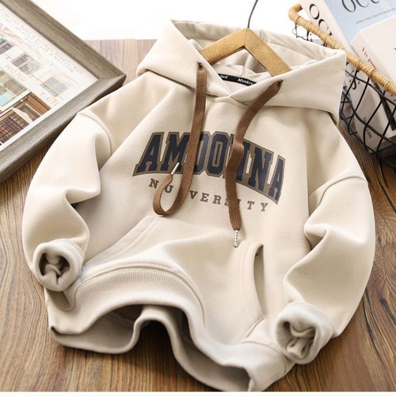 儿童秋冬季连帽细绒套头卫衣男女童秋冬小童加绒冬装休闲保暖上衣,淘宝优惠券,粉丝福利购,淘宝优惠卷