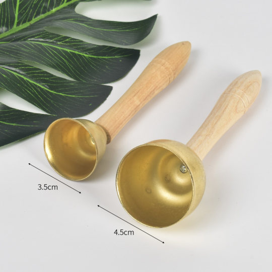 奥尔夫乐器铜碰铃儿童打击手柄大小号组合碰钟带把棒音乐教具早教