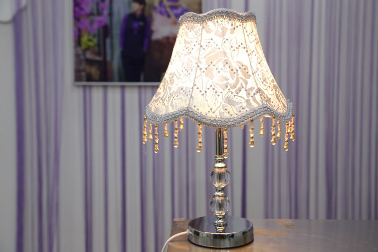 欧式简约LED书房客厅卧室床头灯时尚水晶创意装饰节能台灯调光