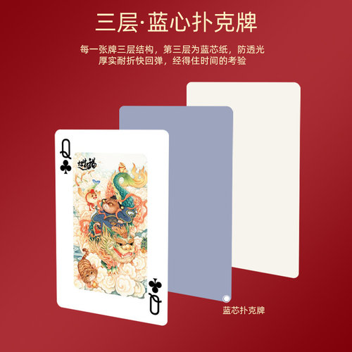 虎年专属扑克牌纸牌国潮国风一虎百赢休闲益智创意桌面游戏纸牌 - 图2