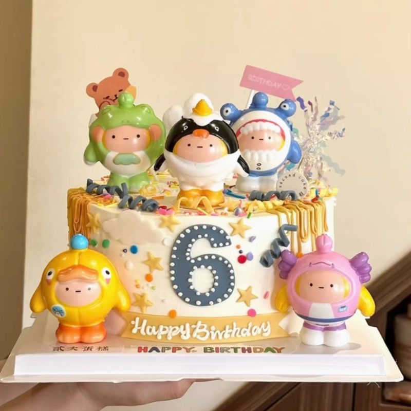 网红蛋仔派对公仔蛋糕装饰摆件儿童男孩生日甜品台装扮插件配件,淘宝优惠券,粉丝福利购,淘宝优惠卷