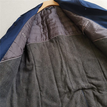 ຍີ່ຫໍ້ຫລູຫລາເຍຍລະມັນອາຍຸ windproof ແລະ rainproof ຄວາມຊົງຈໍາ fabric quilted ລະດູຫນາວທຸລະກິດ elite lapel ເສື້ອກັນຫນາວ windbreaker
