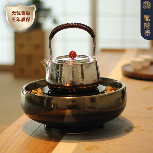 龙隐斋 金银烧系列电陶炉静音银壶专用茶炉煮茶炉无辐射泡茶煮水 - 图1