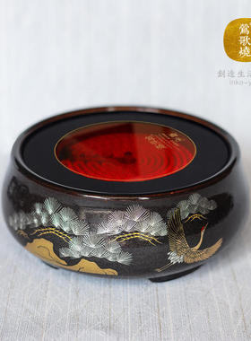 莺歌烧电陶炉家用无线遥控煮茶茶炉铁壶银壶 金星松鹤长青款