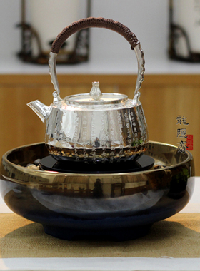龙隐斋 金银烧观云电陶炉静音银壶专用煮茶炉泡茶炉 可订110v