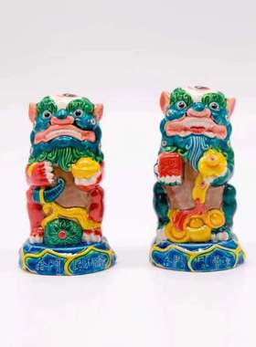 普门品交趾陶风狮爷大号摆件精美伴手礼厦门旅游特色家居工艺品