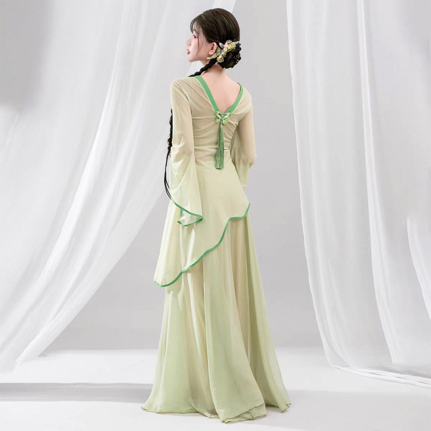 古典舞服装新中式纱衣飘逸仙气舞蹈练功服裙裤民族舞中国舞演出服,淘宝优惠券,粉丝福利购,淘宝优惠卷