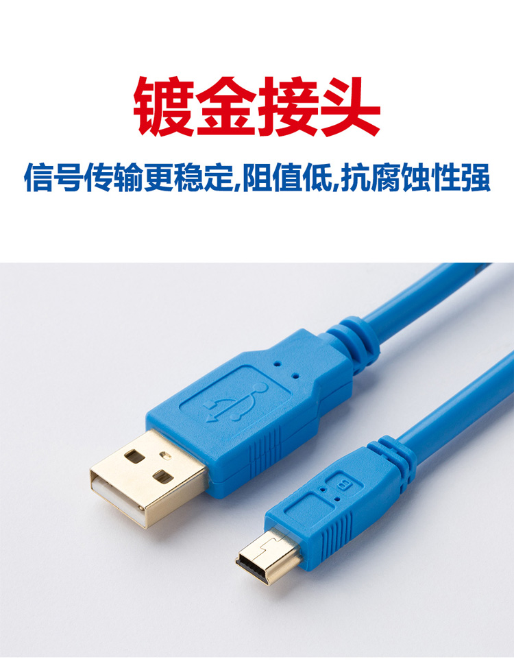 USB-MINI适用三菱Q系列PLC编程电缆/数据线/通信线/下载线Mini口 - 图1