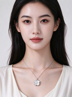 正品幸运四叶草项链送老婆礼物
