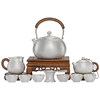 Silver Age handmade hammered kettle and tea set