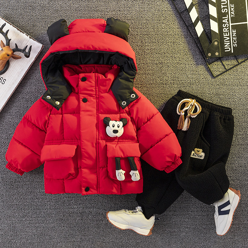 儿童羽绒棉衣冬季新款保暖宝宝棉袄加绒男童加厚棉服套装女孩外套,淘宝优惠券,粉丝福利购,淘宝优惠卷