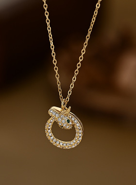 真金电镀微镶锆石气质锁骨链