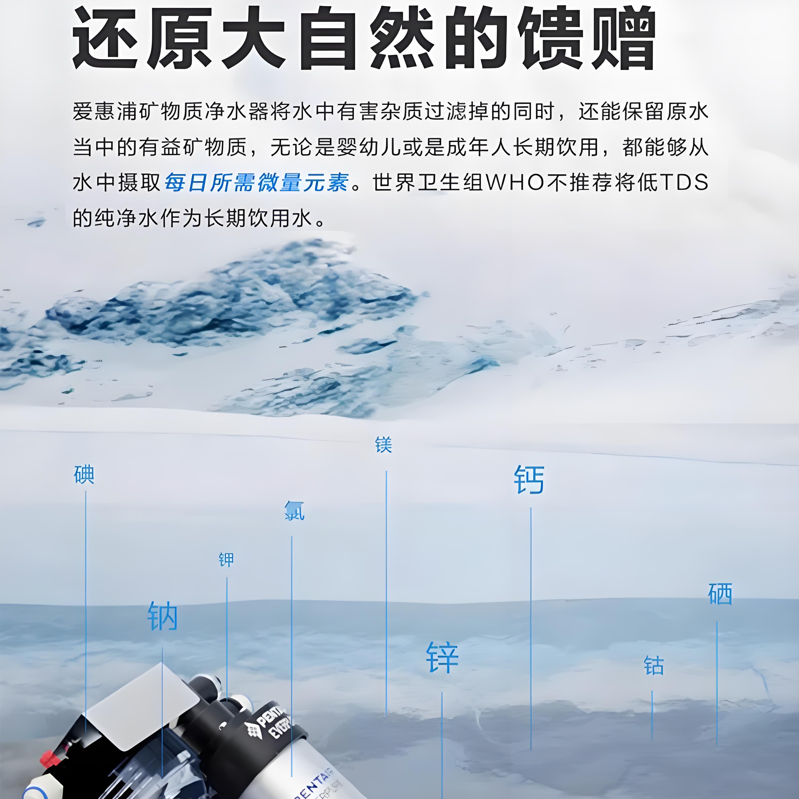 爱惠浦净水器家用直饮净水机厨房自来水矿物质过滤器EF-900P