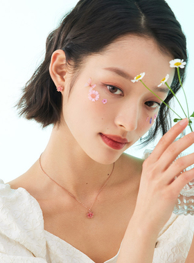 S999纯银三生三世十里桃花项链女款2026新款送女友闺蜜生日礼物