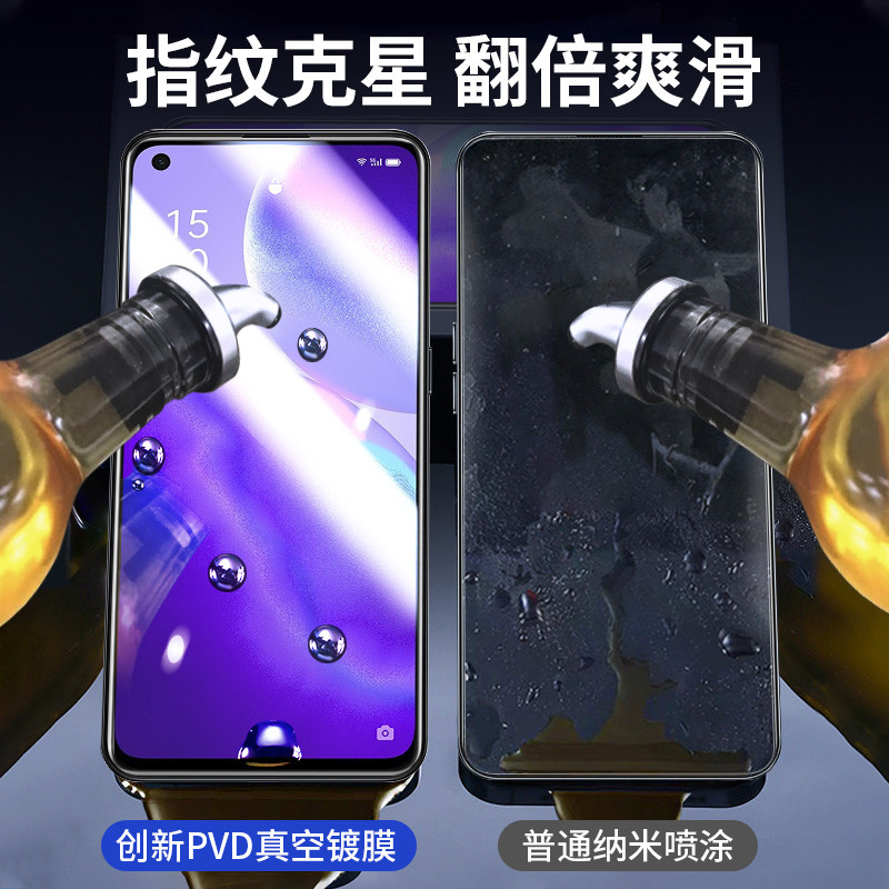 适用opporeno5钢化膜reno4防窥膜7全屏8pro4se5k6oppoace2手机3opporenoz10倍变焦opporenoace元气版oppo十5g-图2