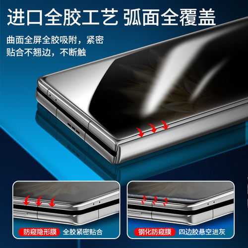 连环马适用荣耀magicv6手机膜v5/v3magicvs2钢化水凝膜5vs3折叠屏3v2边框至臻华为magic保护外屏内防窥膜中轴 - 图2