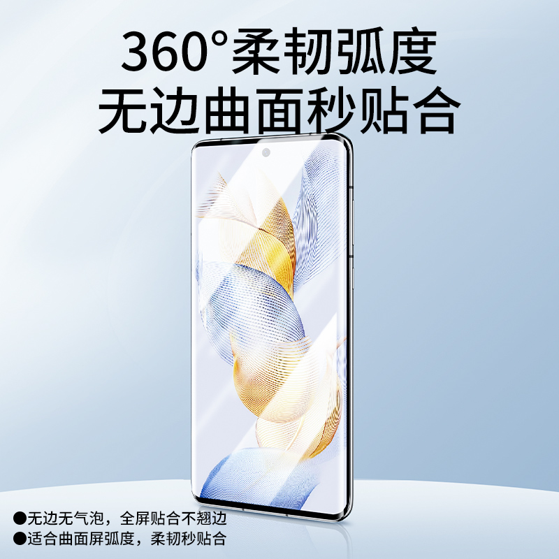 适用荣耀90手机膜90pro钢化水凝膜90gt曲面屏全包honor90新款曲面9O全屏华为软膜por曲屏保护九零专用无纹膜p - 图0