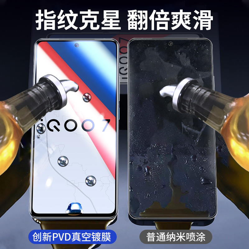 适用iqoo7钢化膜iQ00手机vivoiqoo3全屏ipoo5防窥膜iqoopro电竞5g防窥vivoiqoopro爱酷游戏iQ003全包蓝光icoo - 图2