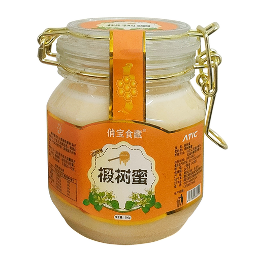 俏宝食藏东北黑蜂 椴树蜜500g/瓶 蜂蜜冲饮卡扣瓶便捷装 - 图0