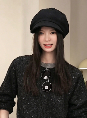 onohat美利奴羊毛保暖报童帽女