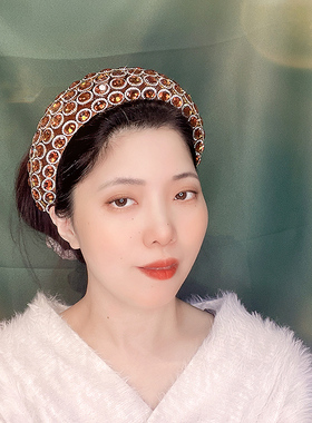 新款时尚欧美巴洛克镶钻发箍