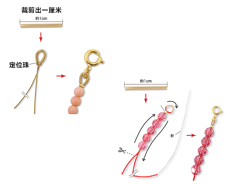 贵和KIWA日本进口diy首饰材料弹簧丝线护线套管线头防磨损保护管 - 图1